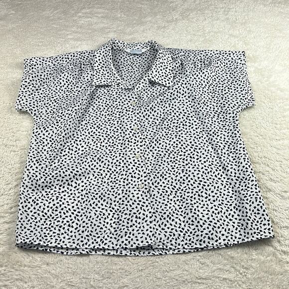 Vintage 70s 80s Bundle lot of 5 boxy blouses, size 12 or L - Picture 13 of 14